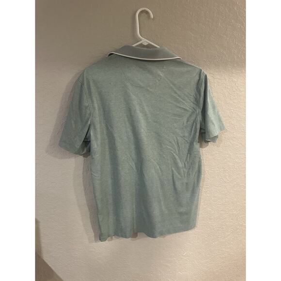Lands End Men’s Medium Light Green Polo Shirt - Picture 2 of 4